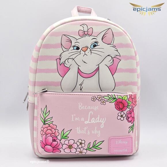 Loungefly Disney The Aristocats Marie Stripe Mini Backpack New - Picture 1 of 4